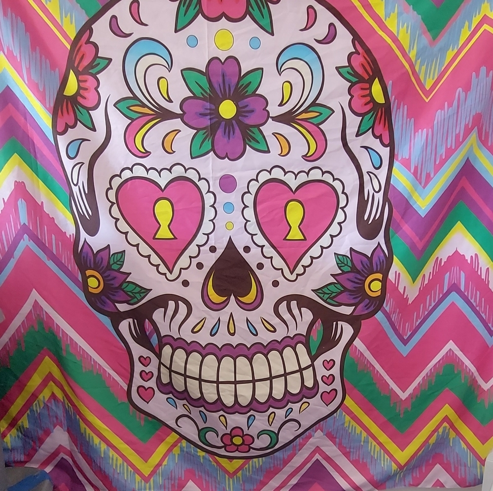 Buddha and Skull Tapestry, living room dorm. New - Picture 2 of 7